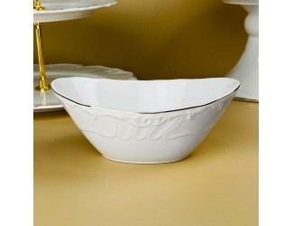 Овальный салатник 16х11,5х6,5см Lenardi Крокус золото 109-269