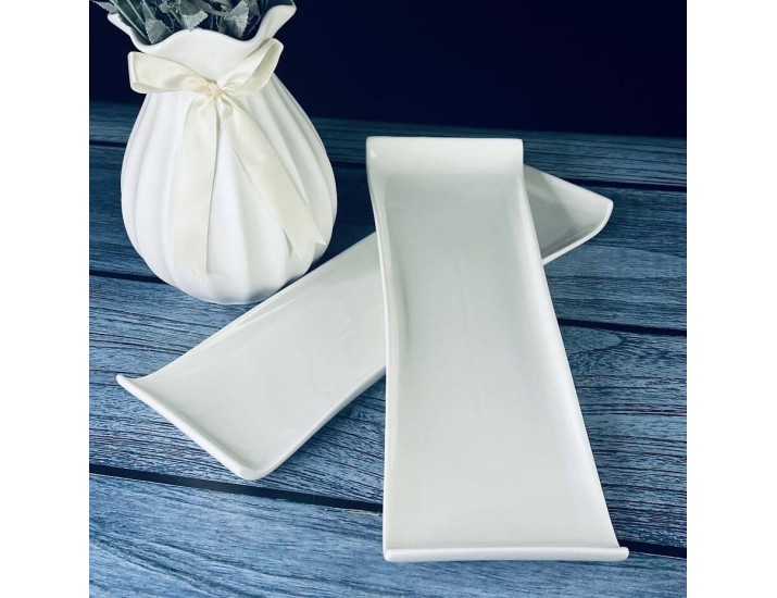 Набор из 2 прямоугольных блюд 35,5см Lenardi Bianco 118-029