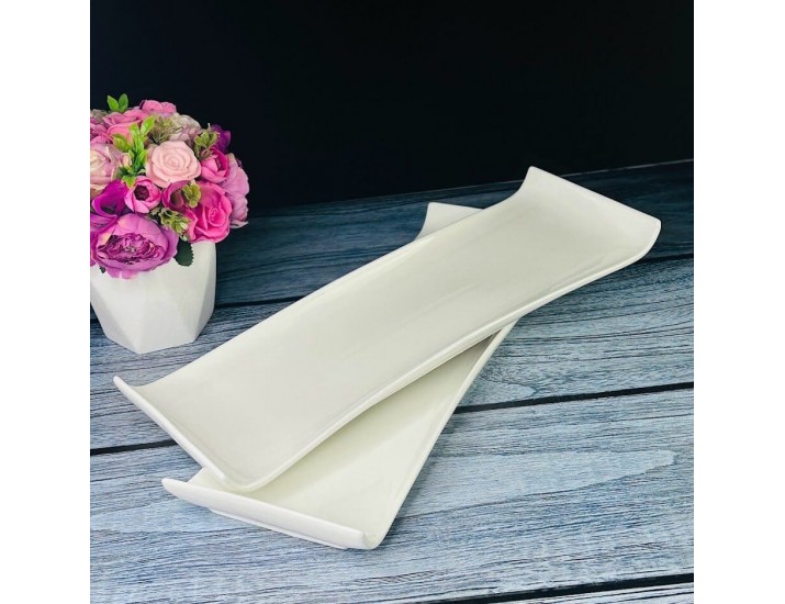 Набор из 2 прямоугольных блюд 40,5см Lenardi Bianco 118-030