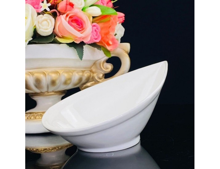 Овальный салатник 23см Lenardi Bianco 118-031