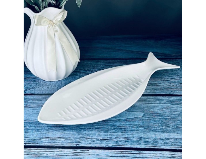 Блюдо для рыбы 35,5см Lenardi Bianco 118-044