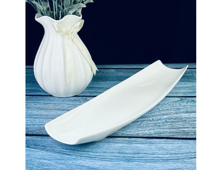 Прямоугольное блюдо 41х13х4см Lenardi Bianco 118-061