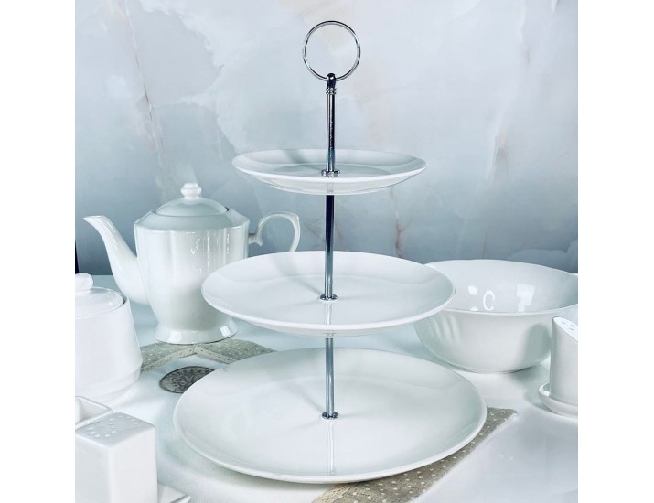 Трехъярусная этажерка Lenardi Bianco 118-125