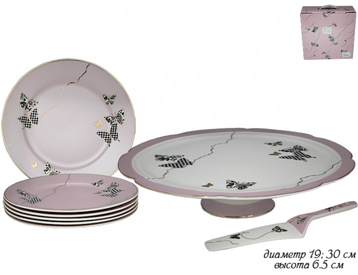 Набор для торта из 8прtlvtnjd Lenardi Butterfly розовый 133-093