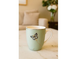 Кружка 300мл Lenardi Butterfly зеленый 133-103