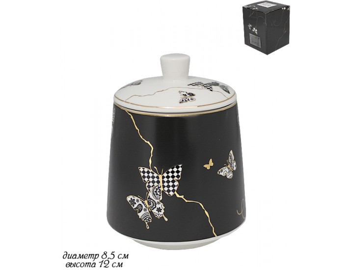 Сахарница Lenardi Butterfly черный 8,5 см 133-104