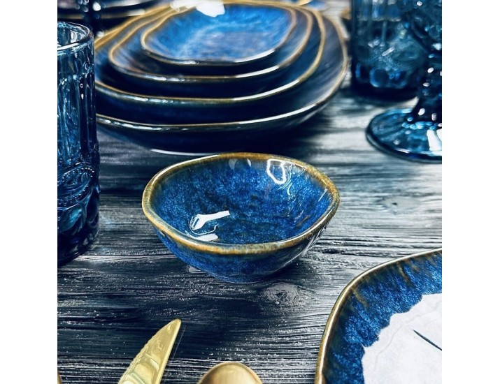 Набор из 6 глубоких блюдец 9х4см Lenardi AQUAMARINE 133-306