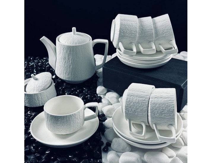 Чайный сервиз 14 предметов 220мл Lenardi Эфиопия 135-088 белый