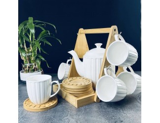 Чайный сервиз 7предметов на подставке Lenardi Bamboo 140-026