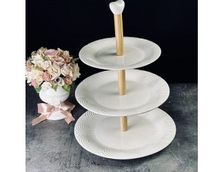 Трехъярусная этажерка Lenardi Bamboo 140-077