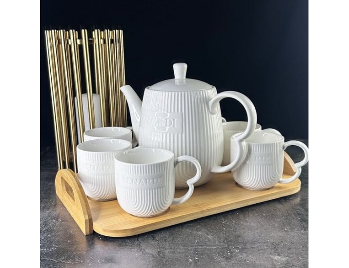 Чайный сервиз 7 предметов на подставке Lenardi Bamboo 140-083