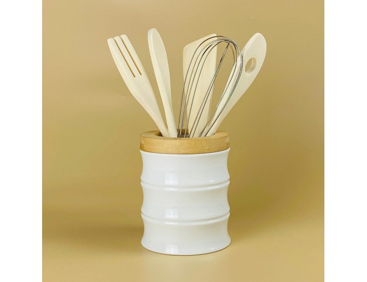 Набор кухонных принадлежностей 5предметов на подставке Lenardi Bamboo 140-164