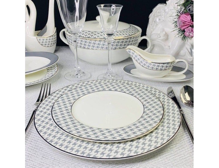 Набор из 6 тарелок 22см Lenardi EARL GREY 145-403