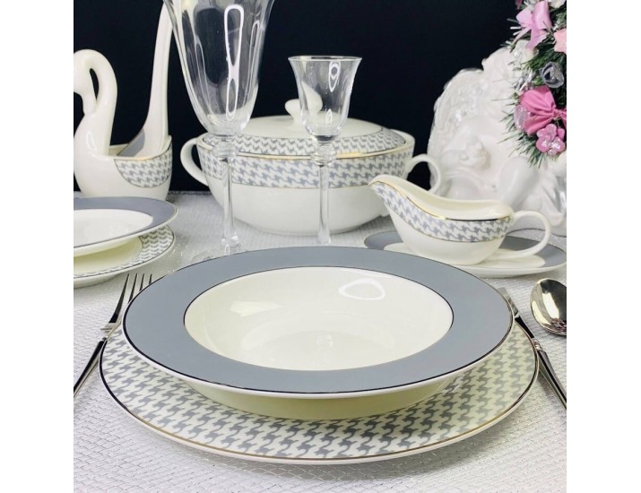 Набор из 6 глубоких тарелок 23см Lenardi EARL GREY 145-404