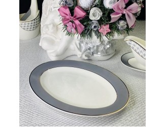 Овальное блюдо 23см Lenardi EARL GREY 145-405