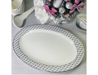 Овальное блюдо 35,5см Lenardi EARL GREY 145-406