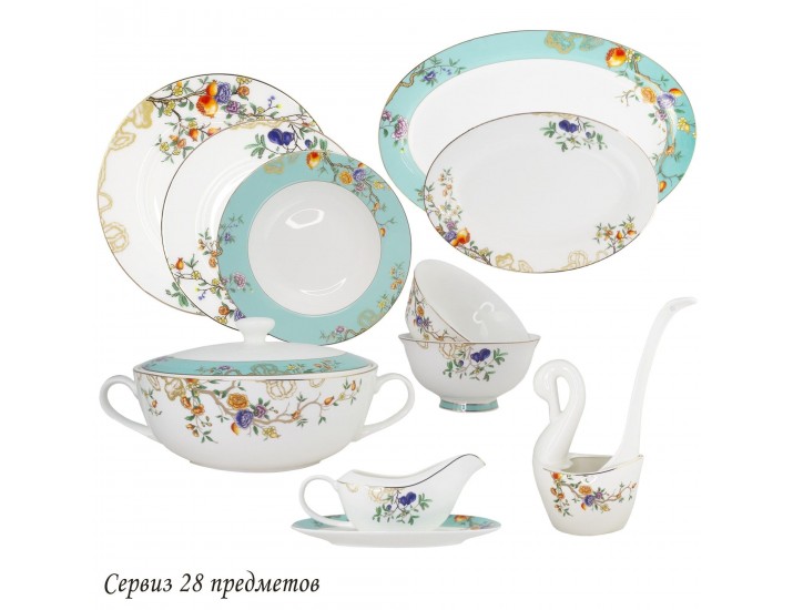 Обеденный сервиз 28предметов Lenardi HANOMI 145-469