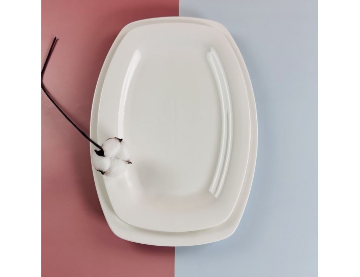 Прямоугольное блюдо 36см Lenardi Bianco 181-224