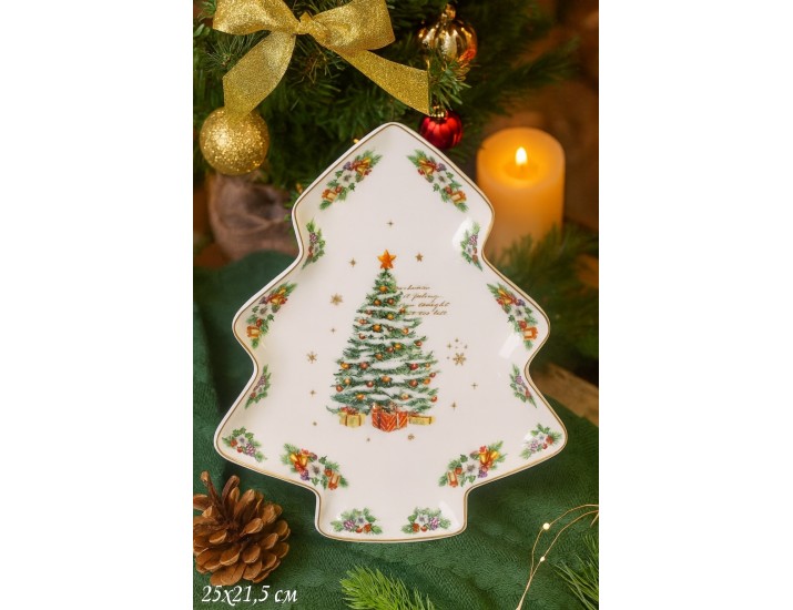 Блюдо-ёлка 25*21,5см Lenardi Новогодний 205-288
