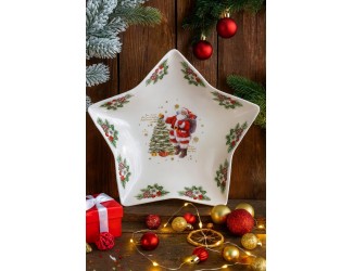 Блюдо-звезда 24см Lenardi Новогодний 205-291 Блюдо-звезда 24см Lenardi Новогодний 205-291