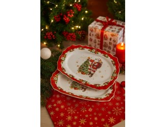 Набор блюд 2шт 25см Lenardi Новогодний 205-312 Набор блюд 2шт 25см Lenardi Новогодний 205-312