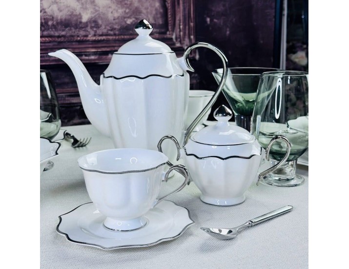 Чайный сервиз 14пр. 250 мл MAGNOLIA SILVER Lenardi 205-590