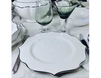 Набор из 6 тарелок 27 см MAGNOLIA SILVER Lenardi 205-592