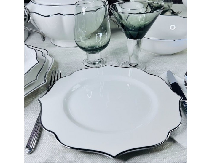 Набор из 6 тарелок 27 см MAGNOLIA SILVER Lenardi 205-592