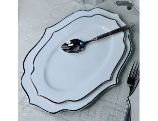 Набор из 2 овальных блюд 30,5см MAGNOLIA SILVER Lenardi 205-597