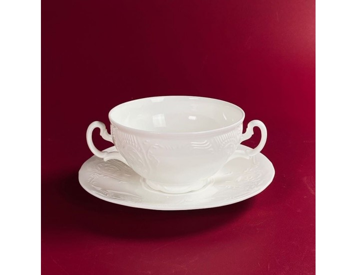 Бульонница 390мл с тарелкой 17,5см Lenardi Maria 225-057