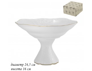 Фруктовница на ножке 24,5см Lenardi Maria gold 226-030