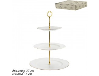 Этажерка трехъярусная Lenardi Maria gold 226-065