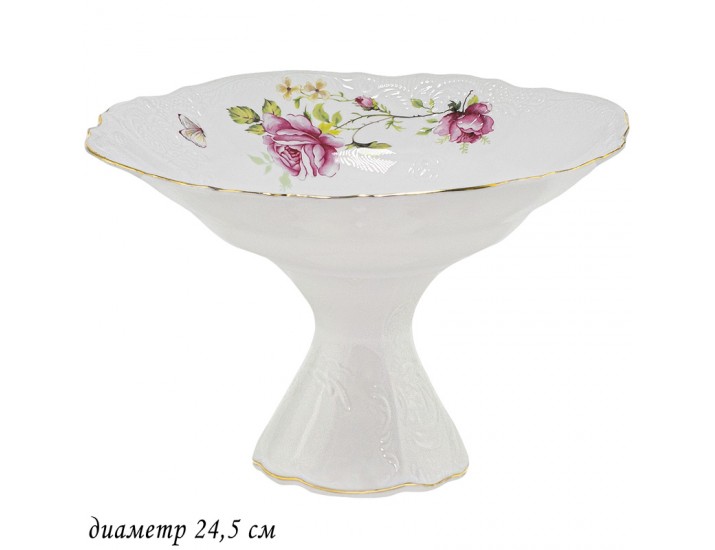 Фруктовница на ножке 24,5см Lenardi Maria Rose 226-084