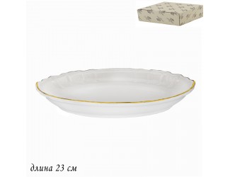 Овальное блюдо 23см Lenardi Maria gold 226-103