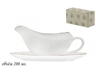 Соусник с блюдцем Lenardi Maria gold 226-110