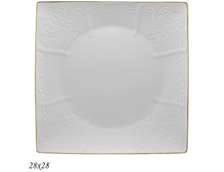 Блюдо квадратное 28см Lenardi Maria gold 226-126
