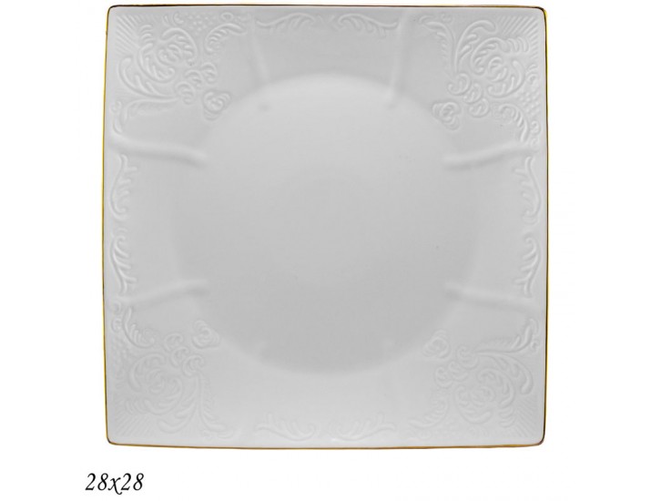 Блюдо квадратное 28см Lenardi Maria gold 226-126