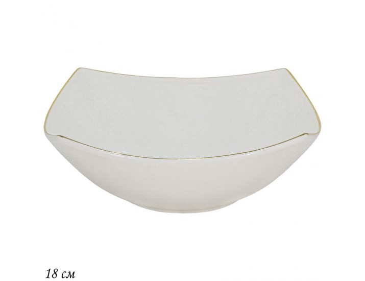 Квадратный салатник 18см Lenardi Maria gold 226-130