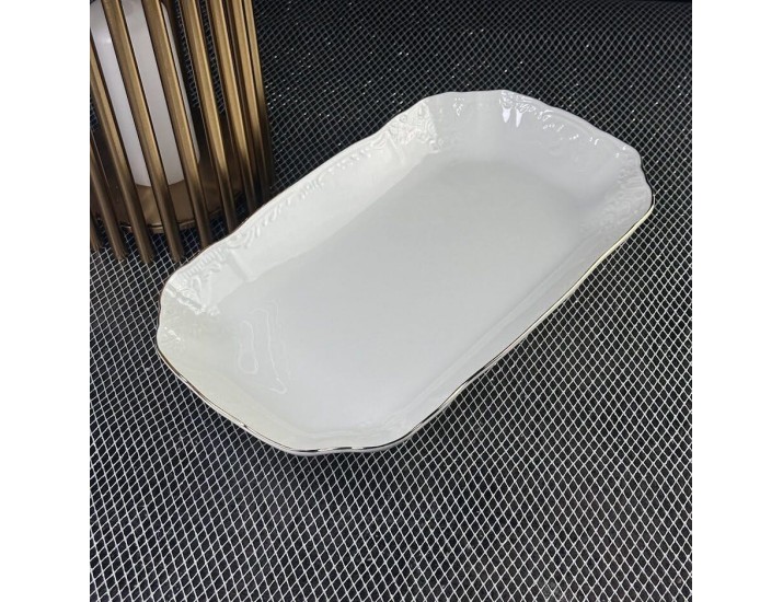 Прямоугольное блюдо 30см Lenardi Maria gold 226-182