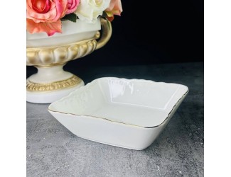 Квадратный салатник 16,5см Lenardi Maria gold 226-194