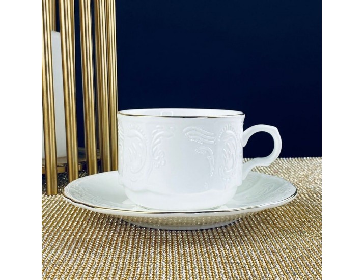 Чайный набор 12предметов 280мл Lenardi Maria gold 226-202