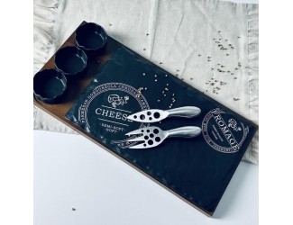 Сервировочная доска/блюдо для сыра с приборами 5предметов Lenardi Blackwood 232-025