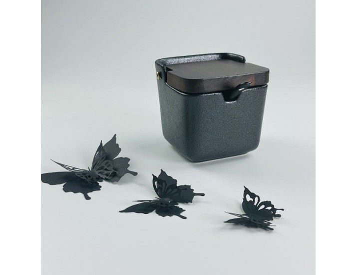 Сахарница 9,5см с ложкой Lenardi Blackwood 235-027