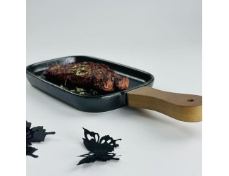 Прямоугольное блюдо 29см с ручкой Lenardi Blackwood 235-038