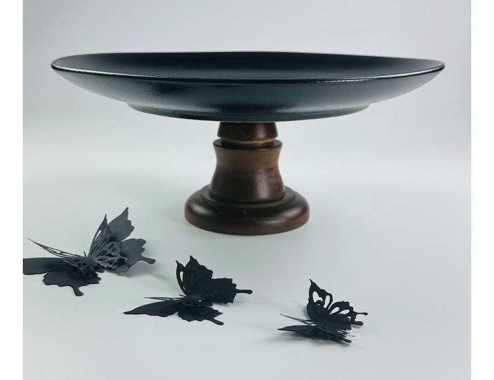 Тортовница 27см на ножке Lenardi Blackwood 235-051