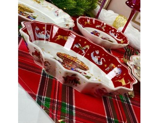 Блюдо глубокое 23*16,5см Lenardi Новогодний 305-192 Блюдо глубокое 23*16,5см Lenardi Новогодний 305-192