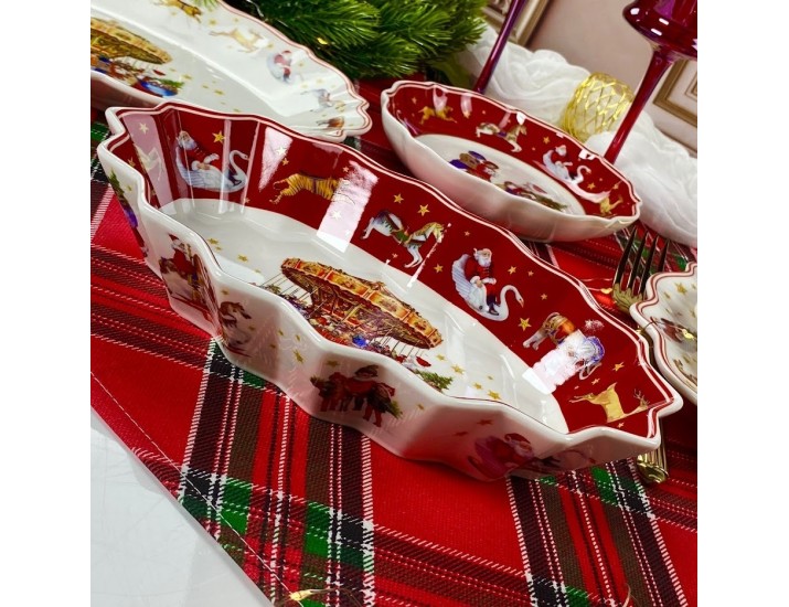 Блюдо глубокое 23*16,5см Lenardi Новогодний 305-192 Блюдо глубокое 23*16,5см Lenardi Новогодний 305-192