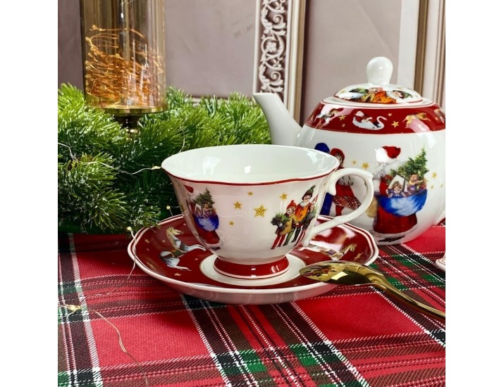 Чайный набор 12 предметов 260мл Lenardi Новогодний 305-210