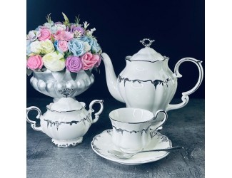 Чайный сервиз 14 предметов 230 мл  Lenardi ARGENTO 666-384