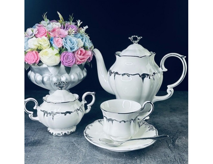 Чайный сервиз 14 предметов 230 мл  Lenardi ARGENTO 666-384